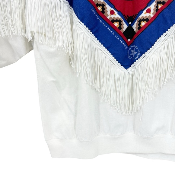 HAZELWOOD CLUB Shirt Phoenix Fringe Aztec Tassel Bead USA Western - Picture 6 of 8